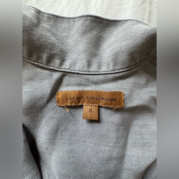 Jachs Girlfriend Womens Short Sleeve Tencel Blouse (Grey, - Picture 10 of 10